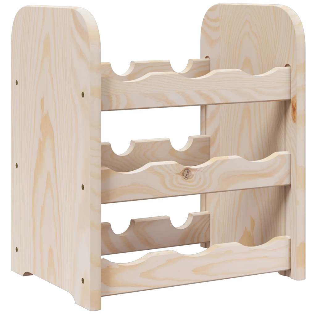 vidaXL Stojak na wino, 33x25x37 cm, lite drewno sosnowe
