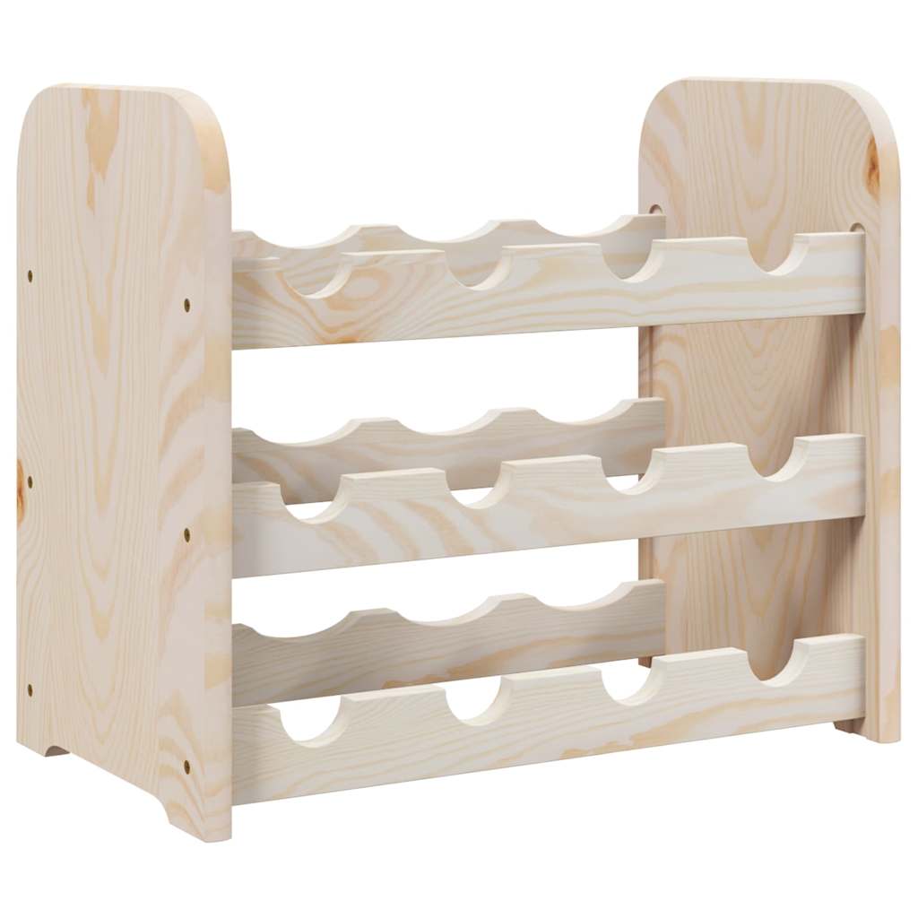 vidaXL Stojak na wino, 43x25x37 cm, lite drewno sosnowe