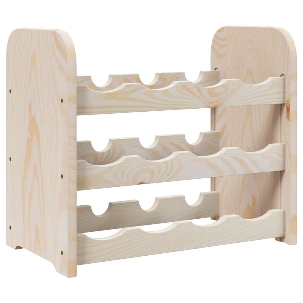 vidaXL Stojak na wino, 43x25x37 cm, lite drewno sosnowe