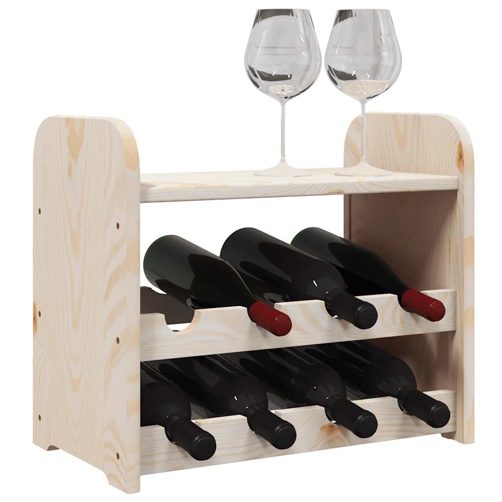 vidaXL Stojak na wino z górną półką, 43x25x37 cm, lite drewno sosnowe