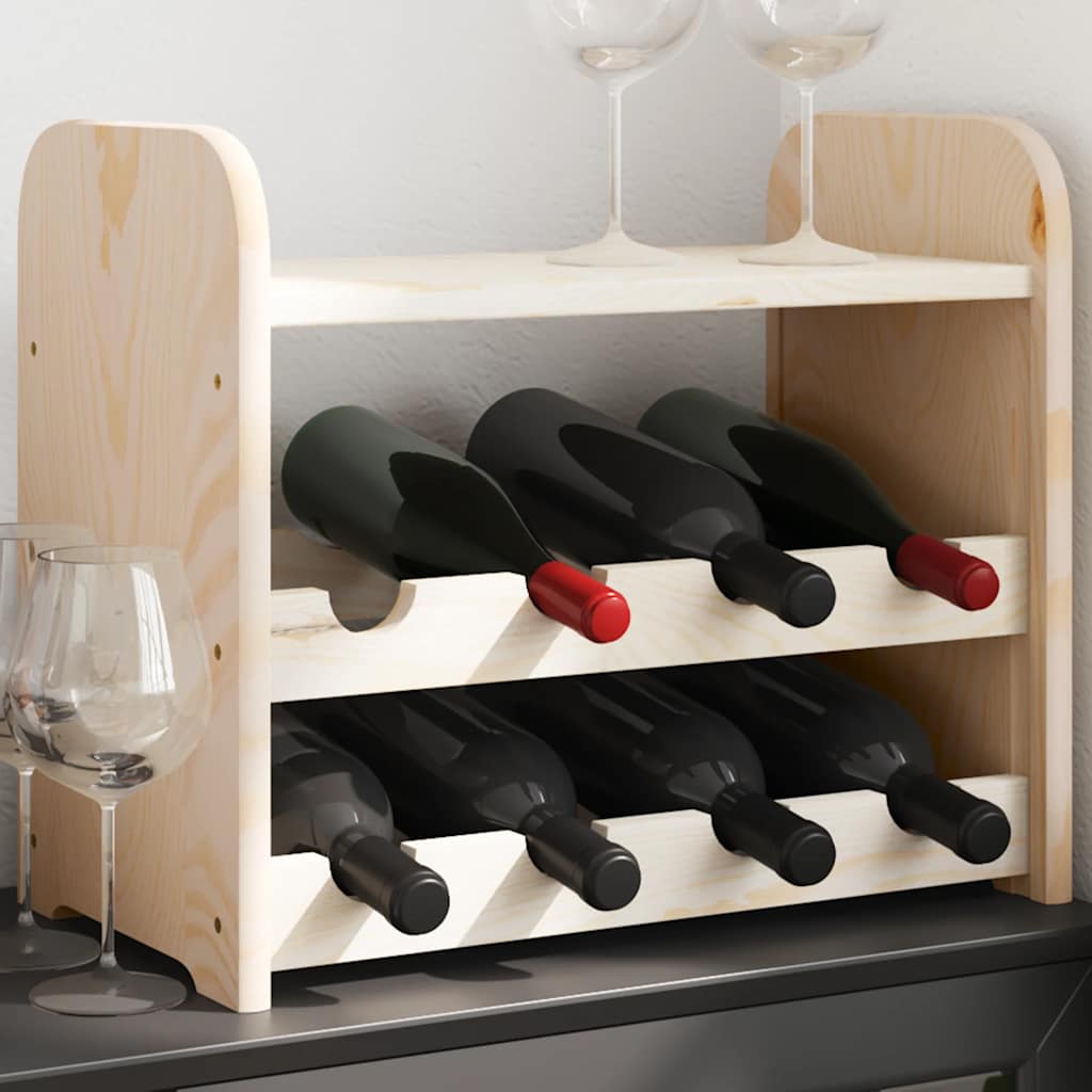 vidaXL Stojak na wino z górną półką, 43x25x37 cm, lite drewno sosnowe
