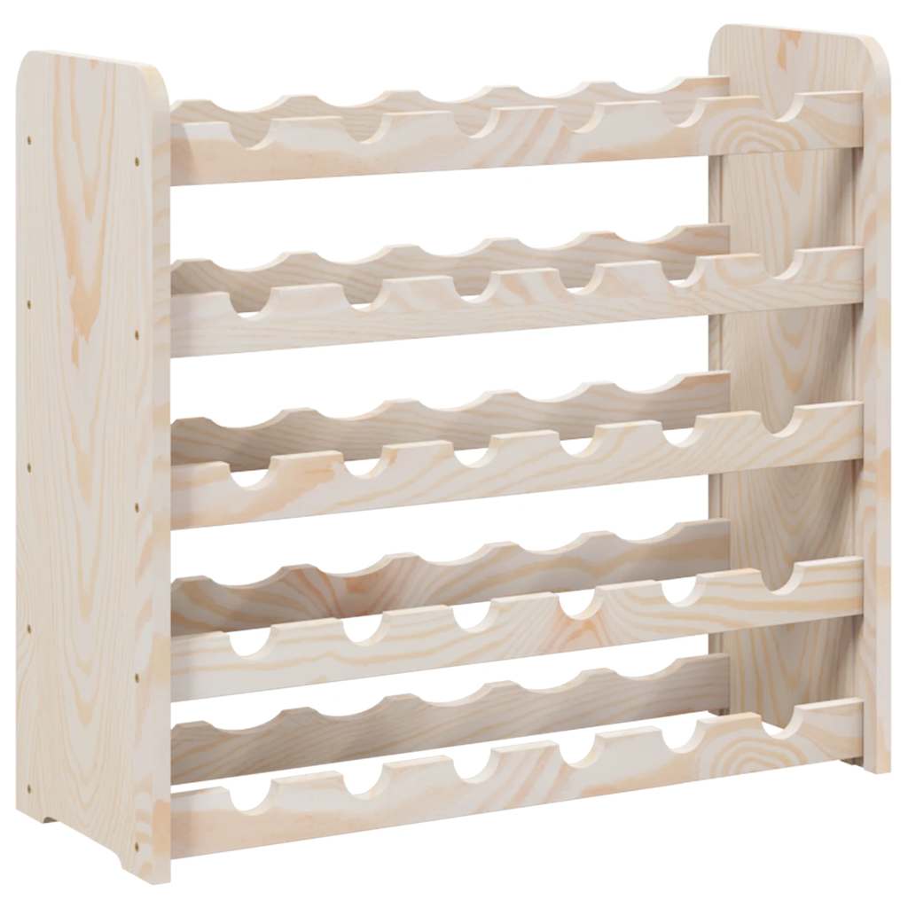 vidaXL Stojak na wino, 67,5x25x60 cm, lite drewno sosnowe