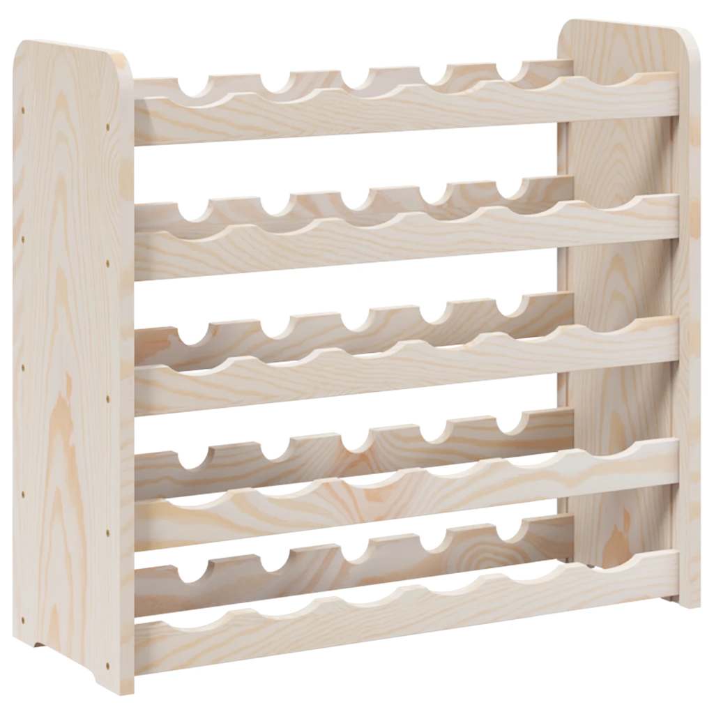 vidaXL Stojak na wino, 67,5x25x60 cm, lite drewno sosnowe