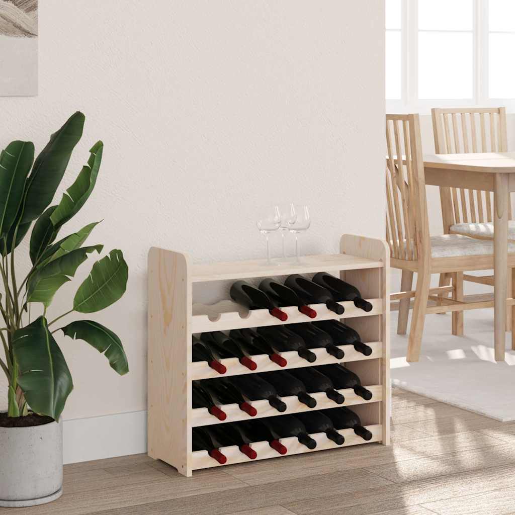vidaXL Stojak na wino z górną półką, 67,5x25x60 cm, drewno sosnowe
