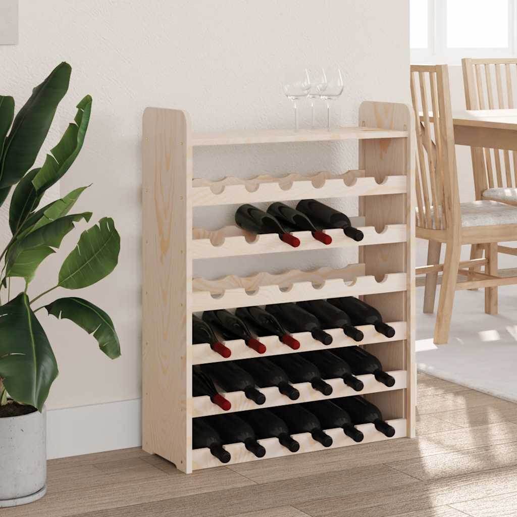 vidaXL Stojak na wino, z górną półką, 67,5x25x87 cm, drewno sosnowe