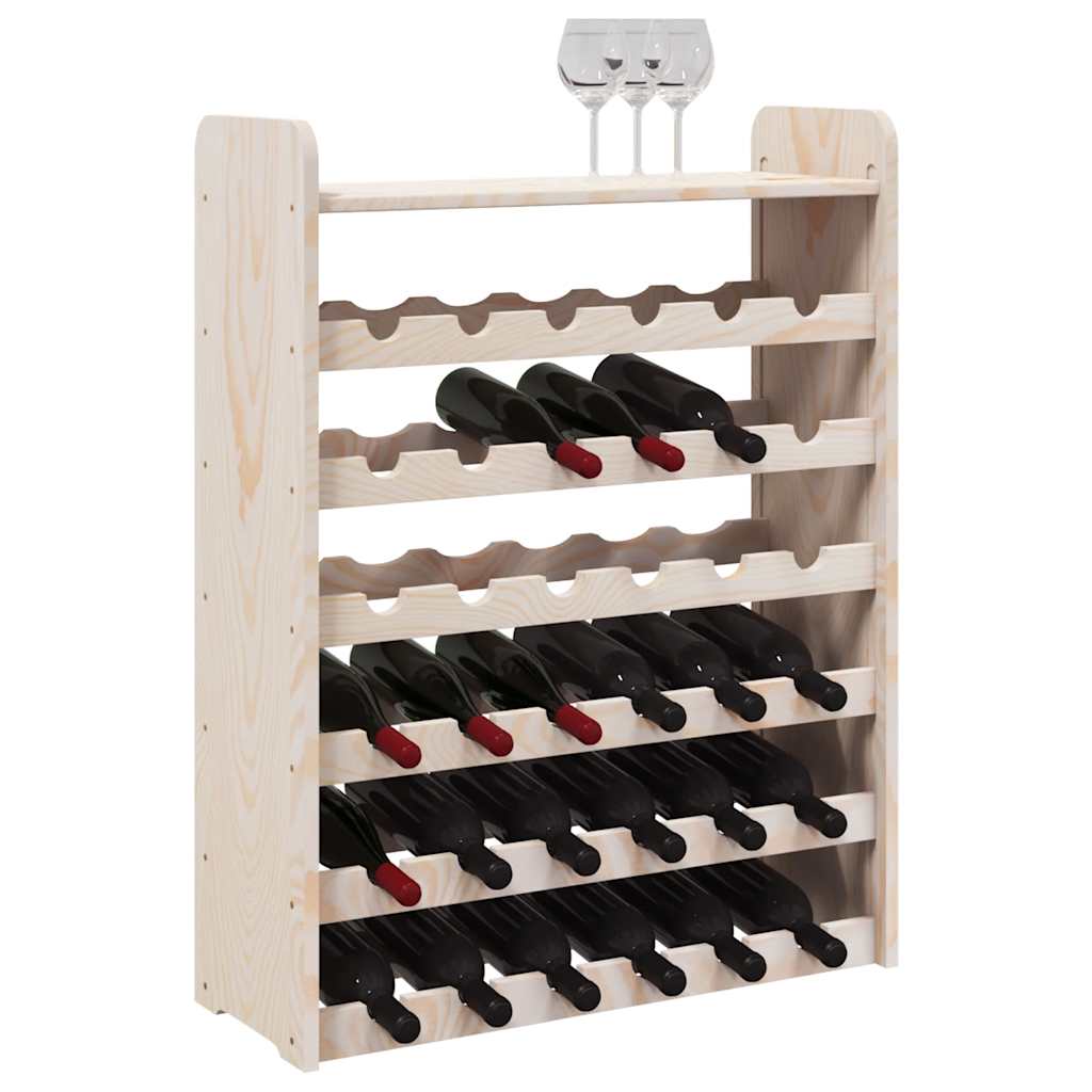 vidaXL Stojak na wino, z górną półką, 67,5x25x87 cm, drewno sosnowe