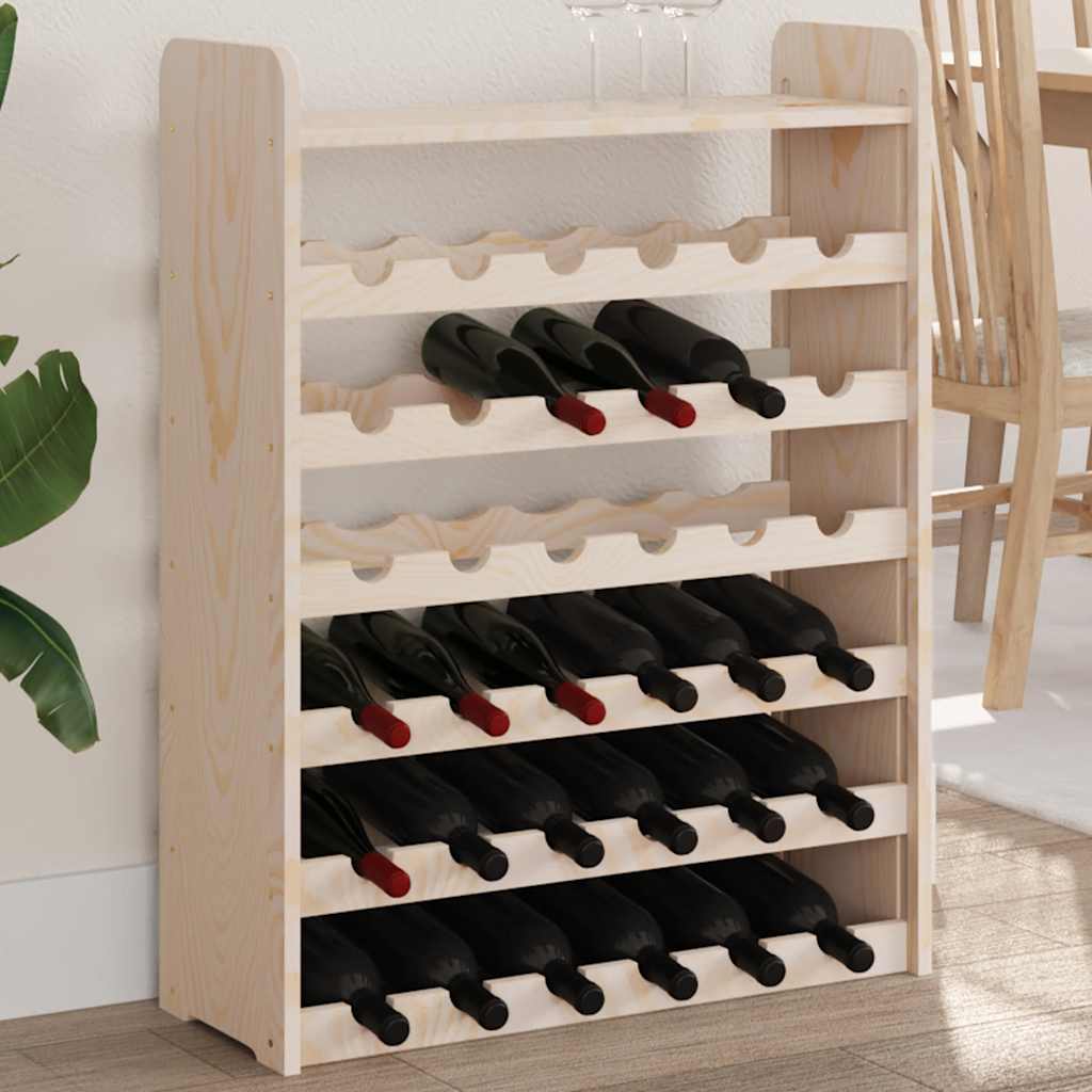 vidaXL Stojak na wino, z górną półką, 67,5x25x87 cm, drewno sosnowe