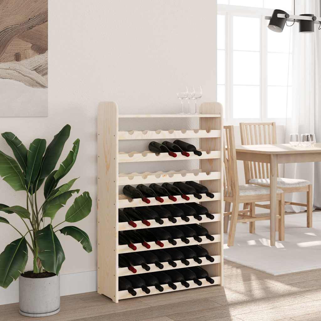 vidaXL Stojak na wino, z górną półką, 72,5x25x111,5 cm, drewno sosnowe