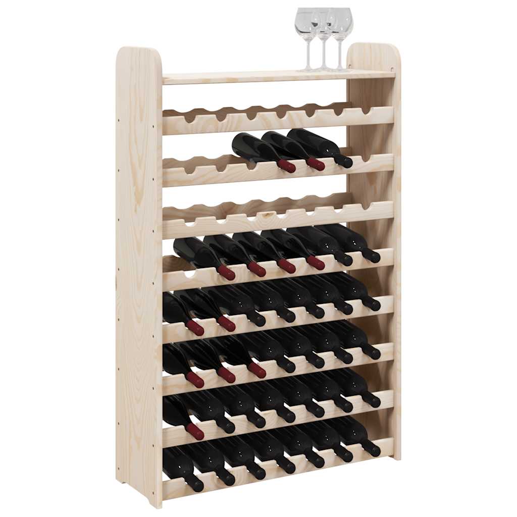 vidaXL Stojak na wino, z górną półką, 72,5x25x111,5 cm, drewno sosnowe