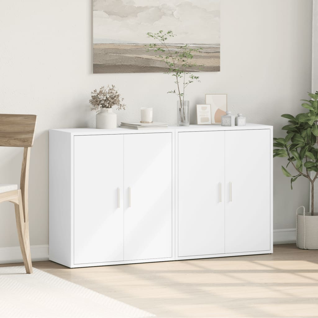 vidaXL Szafki, 2 szt., białe, 60x31x70 cm, materiał drewnopochodny