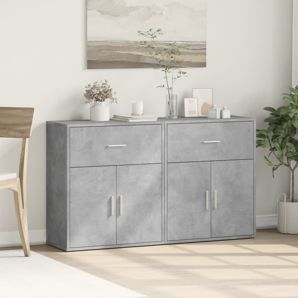 vidaXL Szafki, 2 szt., szarość betonu, 60x31x70 cm