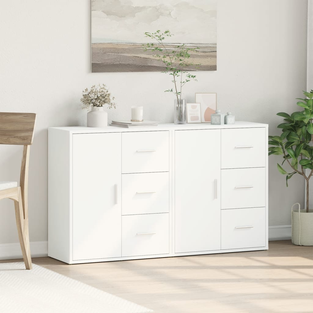 vidaXL Szafki, 2 szt., białe, 60x31x70 cm, materiał drewnopochodny