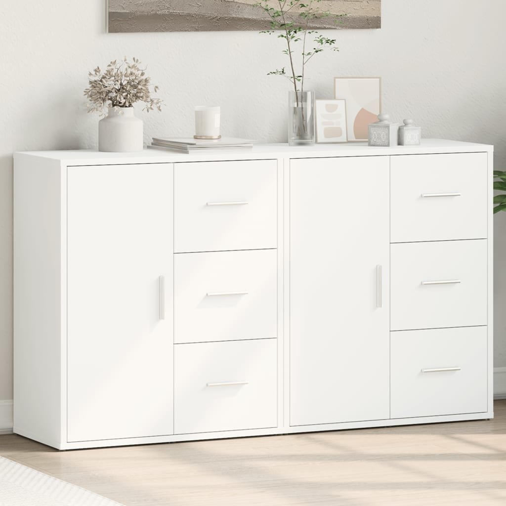vidaXL Szafki, 2 szt., białe, 60x31x70 cm, materiał drewnopochodny