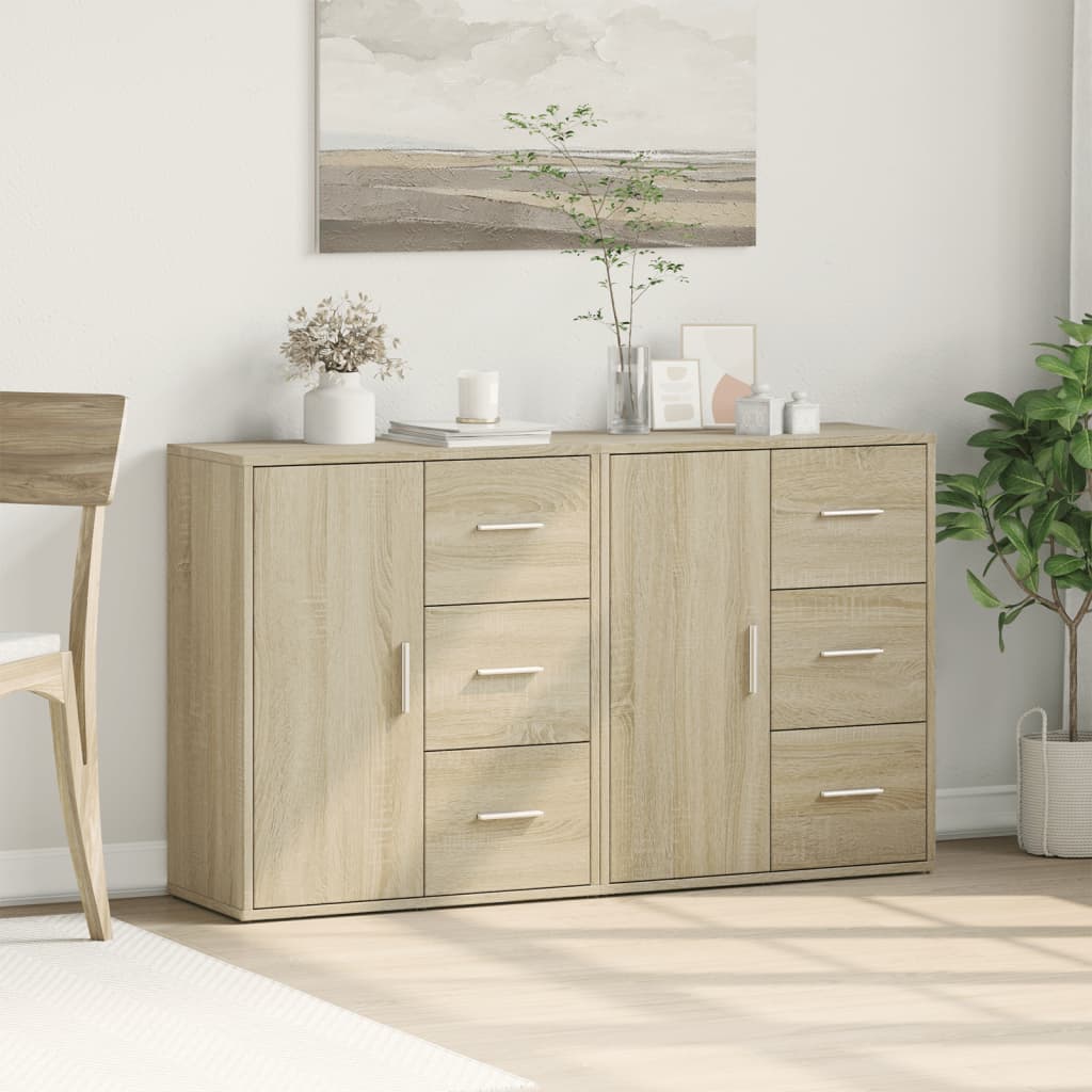 vidaXL Szafki, 2 szt., dąb sonoma, 60x31x70cm, materiał drewnopochodny