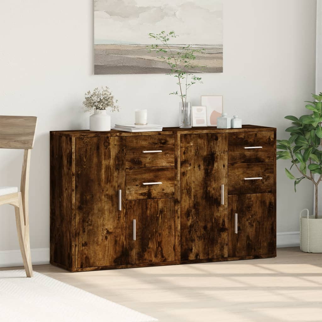 vidaXL Szafki, 2 szt., przydymiony dąb, 60x31x70 cm