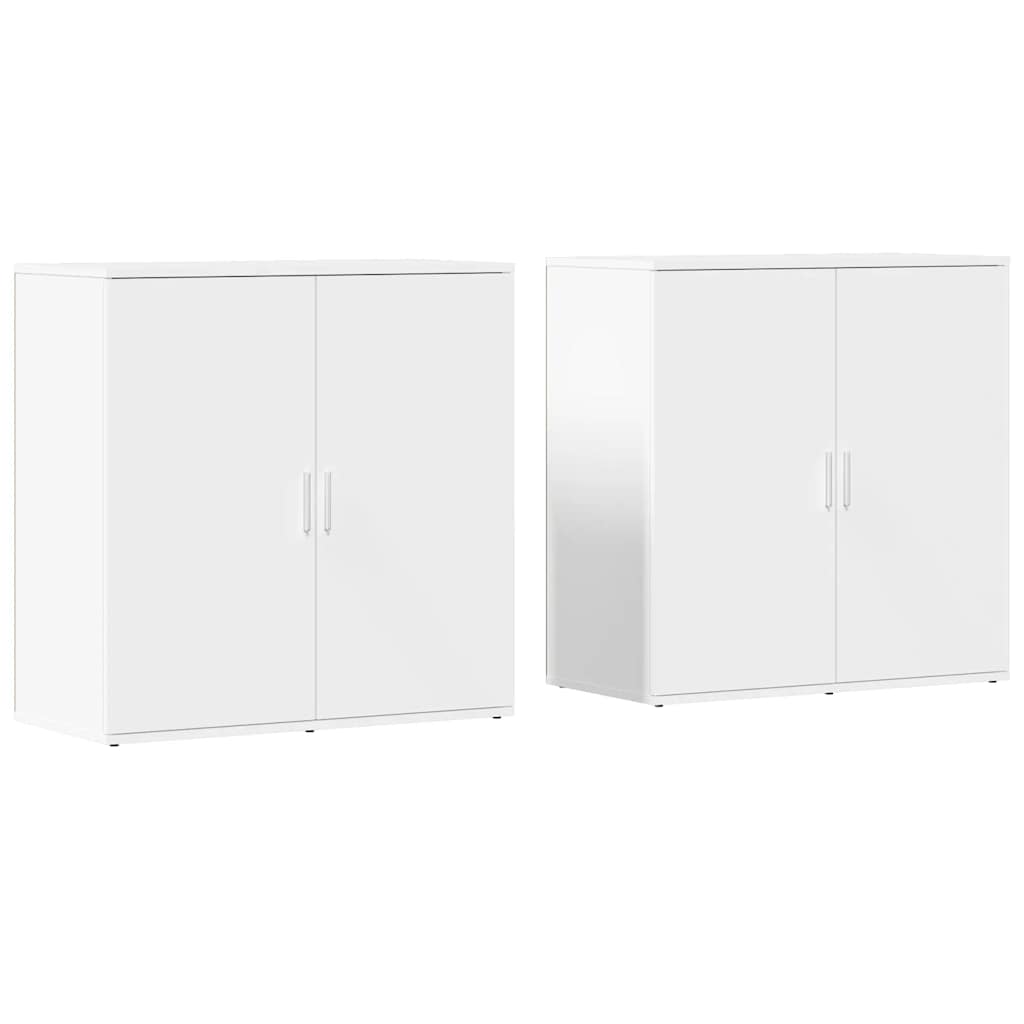 vidaXL Szafki, 2 szt., białe, 79x38x80 cm, materiał drewnopochodny