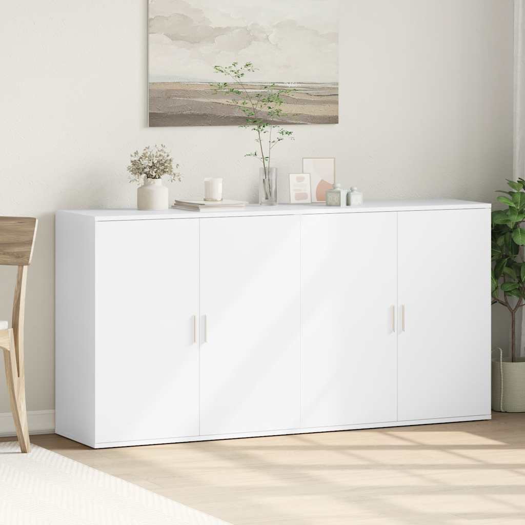 vidaXL Szafki, 2 szt., białe, 79x38x80 cm, materiał drewnopochodny