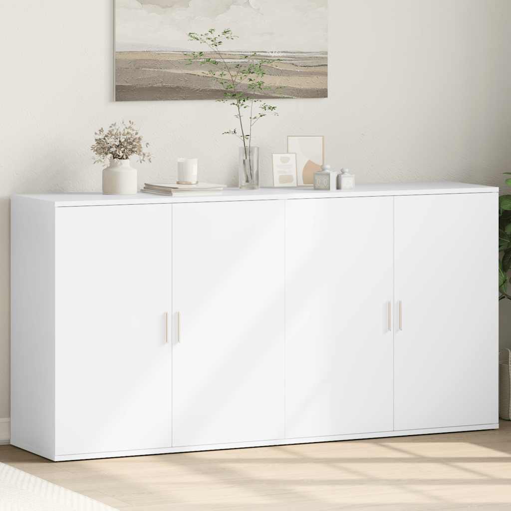 vidaXL Szafki, 2 szt., białe, 79x38x80 cm, materiał drewnopochodny