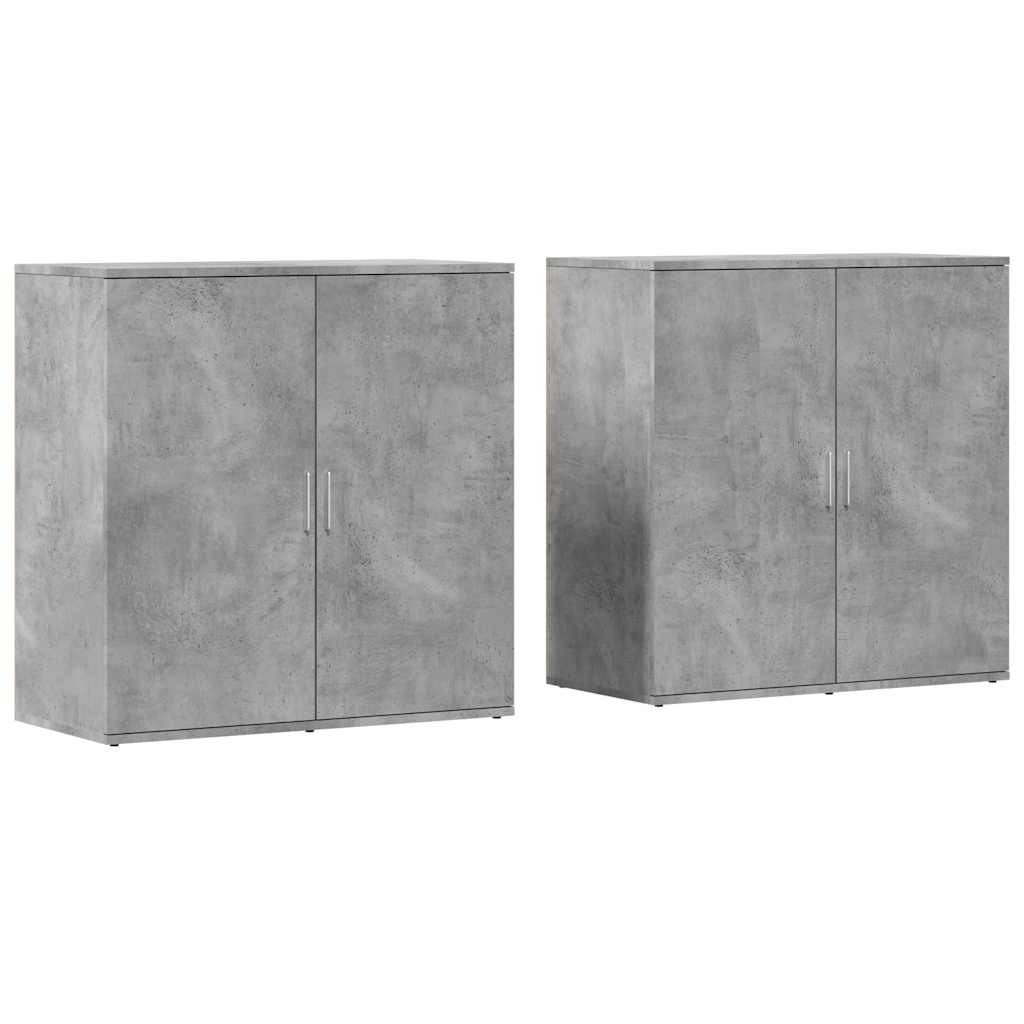 vidaXL Szafki, 2 szt., szarość betonu, 79x38x80 cm