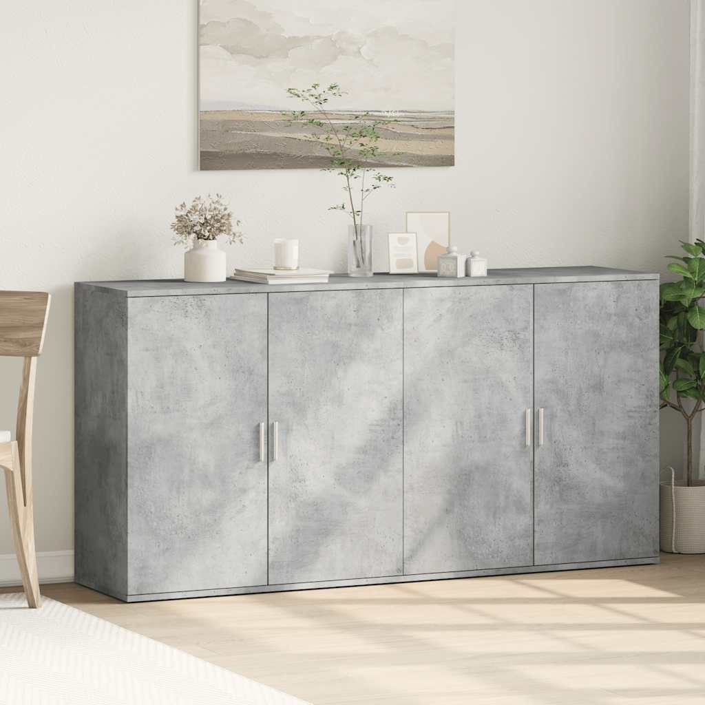 vidaXL Szafki, 2 szt., szarość betonu, 79x38x80 cm