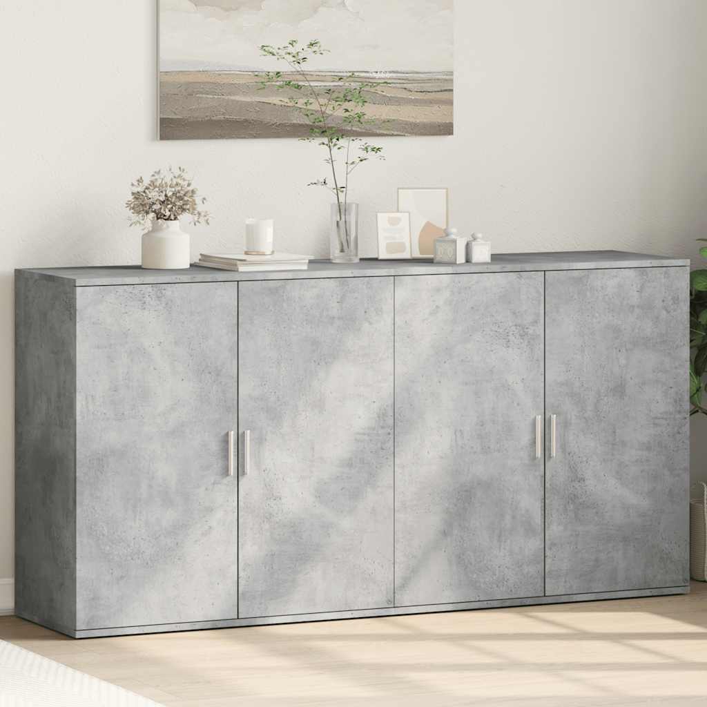 vidaXL Szafki, 2 szt., szarość betonu, 79x38x80 cm