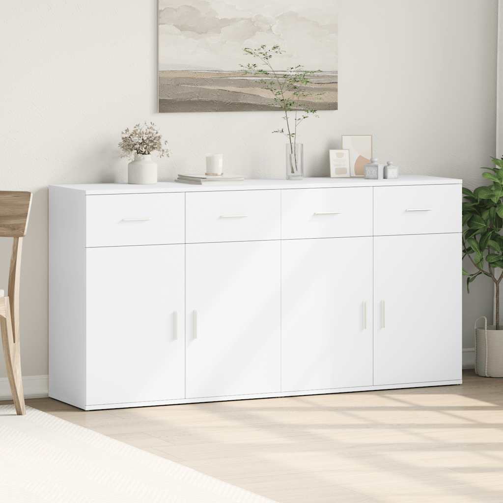 vidaXL Szafki, 2 szt., białe, 79x38x80 cm, materiał drewnopochodny