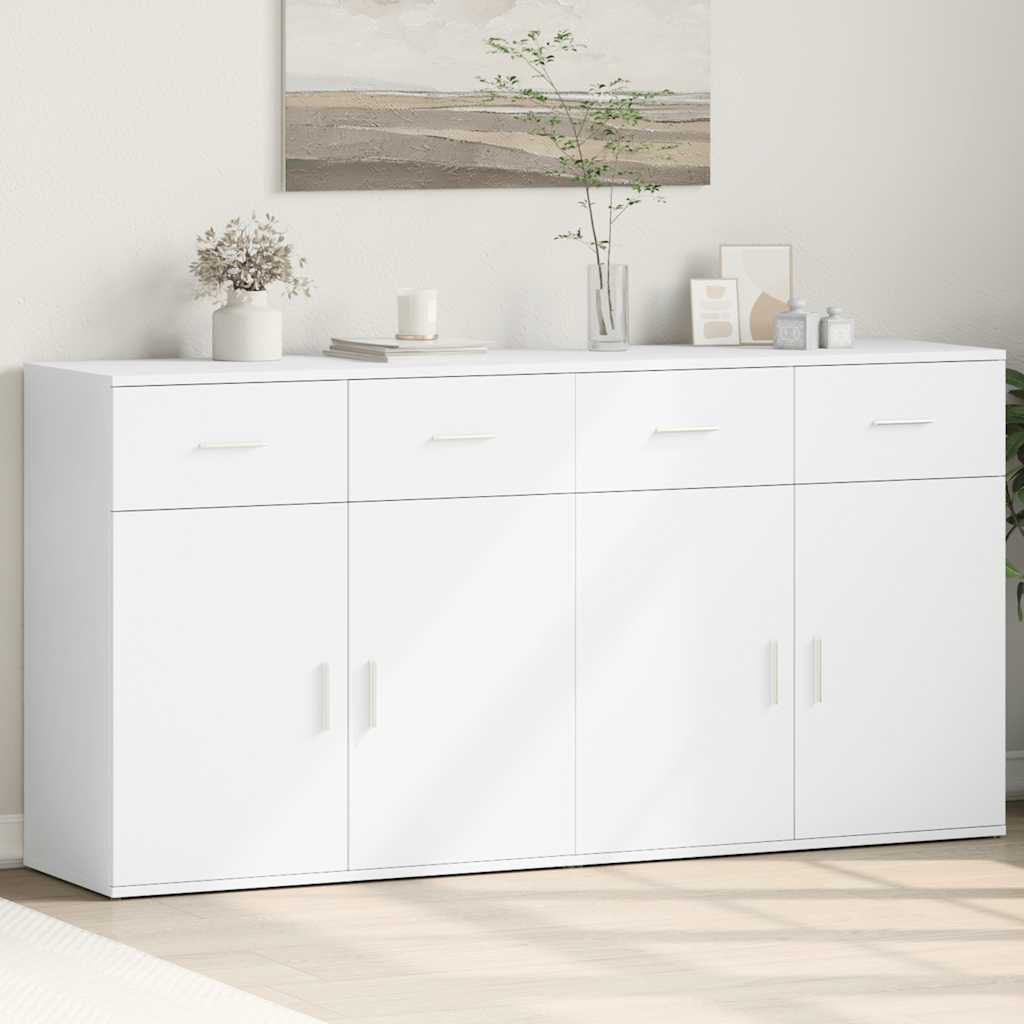 vidaXL Szafki, 2 szt., białe, 79x38x80 cm, materiał drewnopochodny