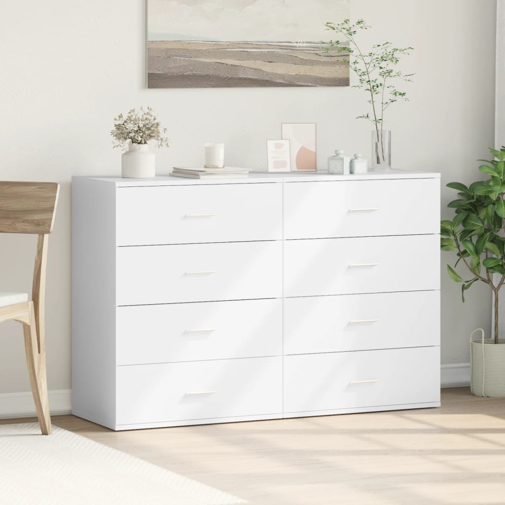vidaXL Szafki, 2 szt., białe, 60x39x80 cm, materiał drewnopochodny