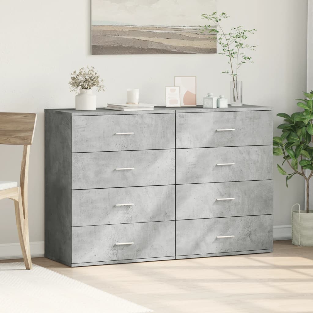 vidaXL Szafki, 2 szt., szarość betonu, 60x39x80 cm