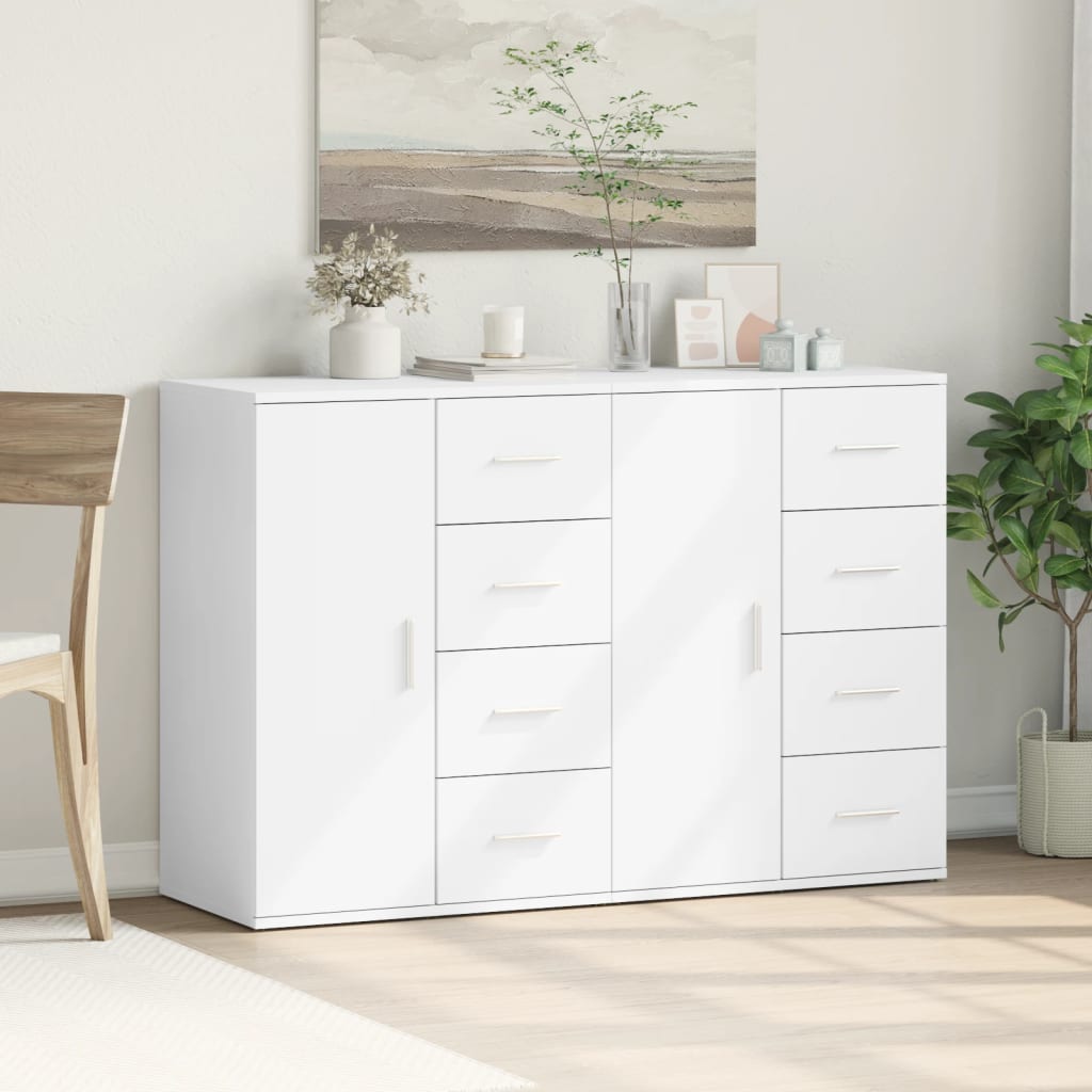 vidaXL Szafki, 2 szt., białe, 59x39x80 cm, materiał drewnopochodny