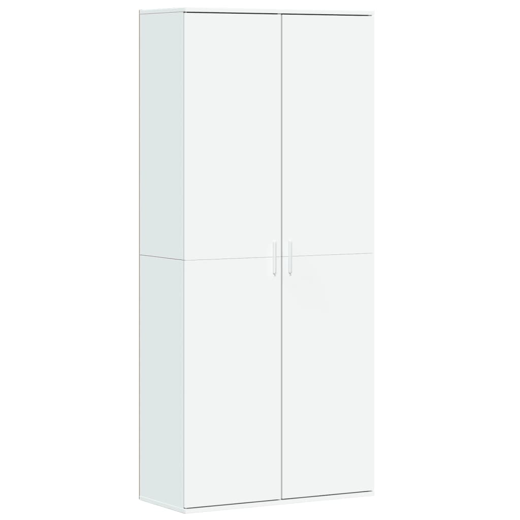 vidaXL Wysoka szafka, biała, 80x35x180 cm, materiał drewnopochodny