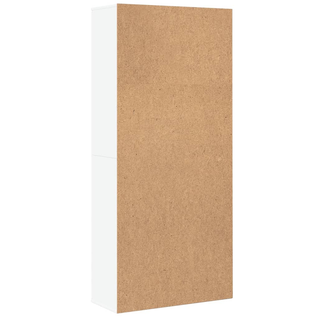 vidaXL Wysoka szafka, biała, 80x35x180 cm, materiał drewnopochodny