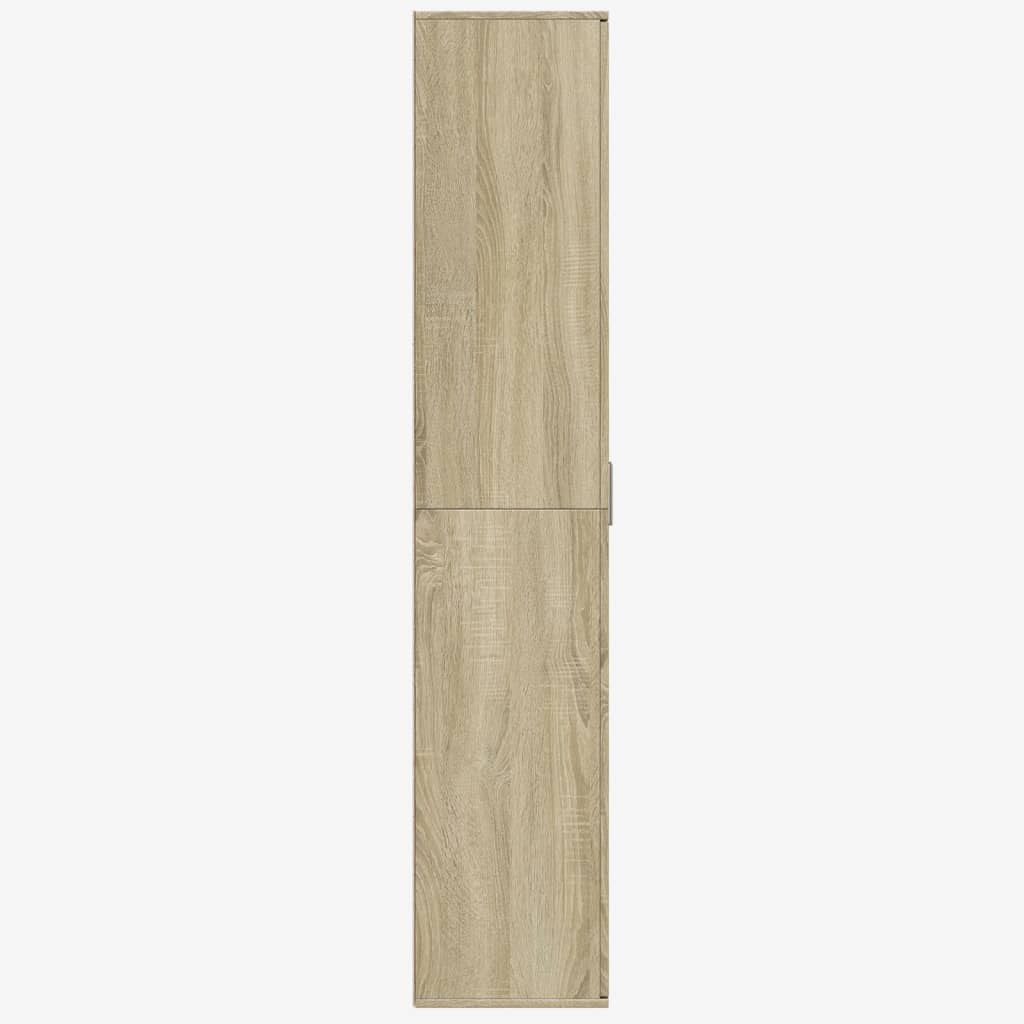 vidaXL Wysoka szafka, dąb sonoma, 80x35x180cm, materiał drewnopochodny