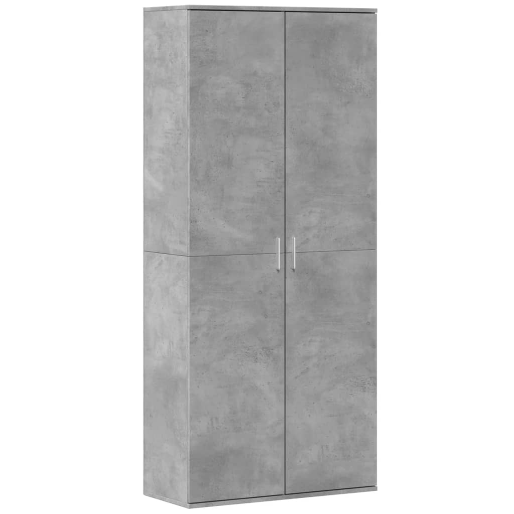 vidaXL Wysoka szafka, szarość betonu, 80x35x180 cm