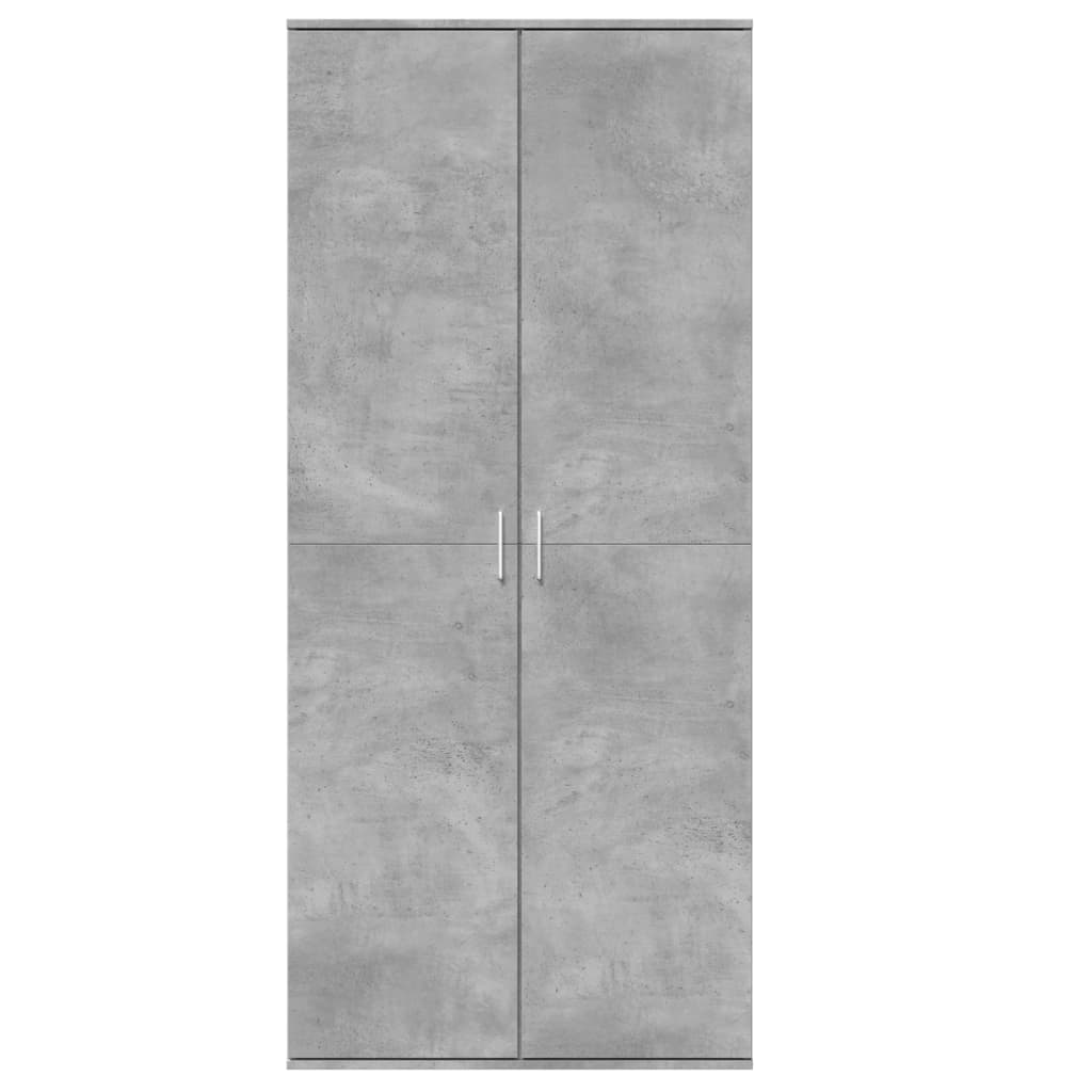 vidaXL Wysoka szafka, szarość betonu, 80x35x180 cm