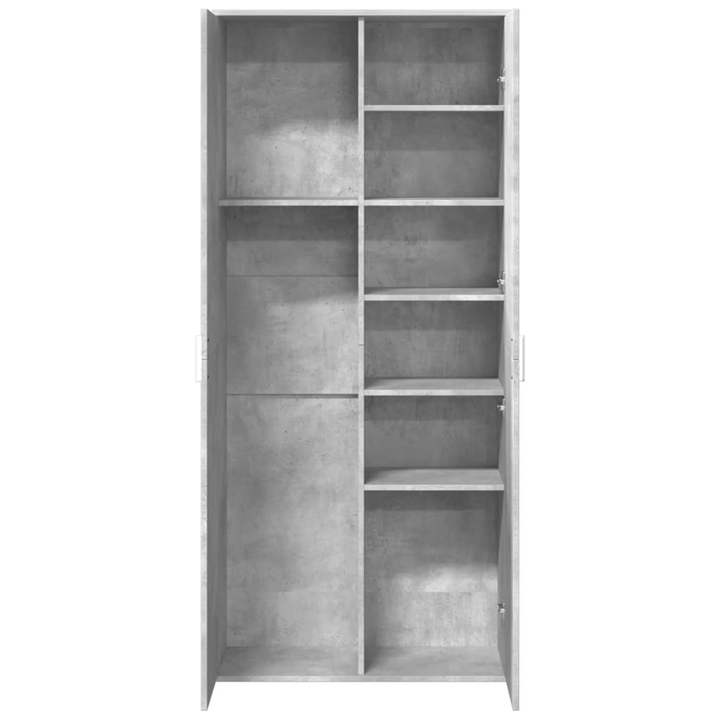 vidaXL Wysoka szafka, szarość betonu, 80x35x180 cm