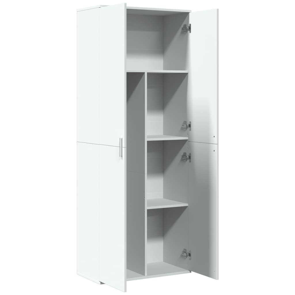 vidaXL Wysoka szafka, biała, 70x35x180 cm, materiał drewnopochodny