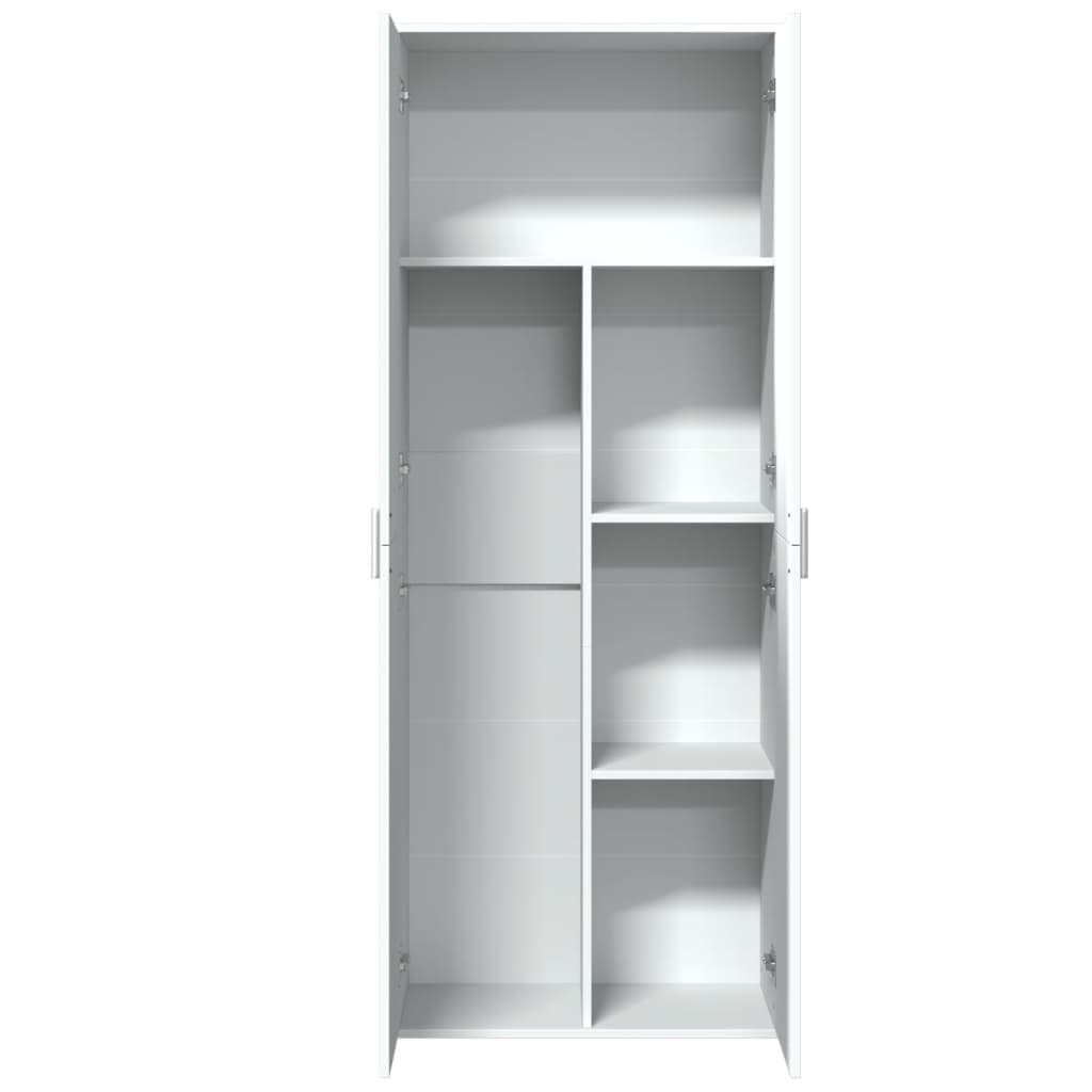 vidaXL Wysoka szafka, biała, 70x35x180 cm, materiał drewnopochodny