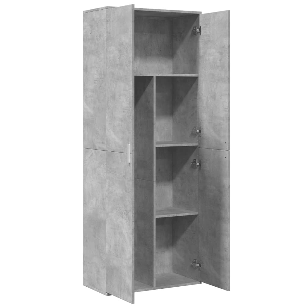 vidaXL Wysoka szafka, szarość betonu, 70x35x180 cm