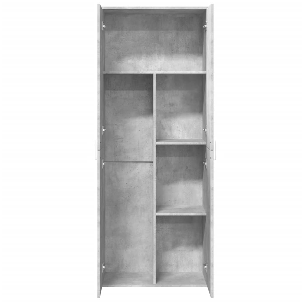 vidaXL Wysoka szafka, szarość betonu, 70x35x180 cm