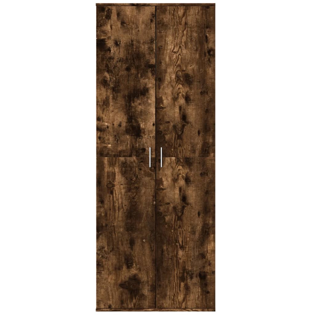 vidaXL Wysoka szafka, przydymiony dąb, 70x35x180 cm