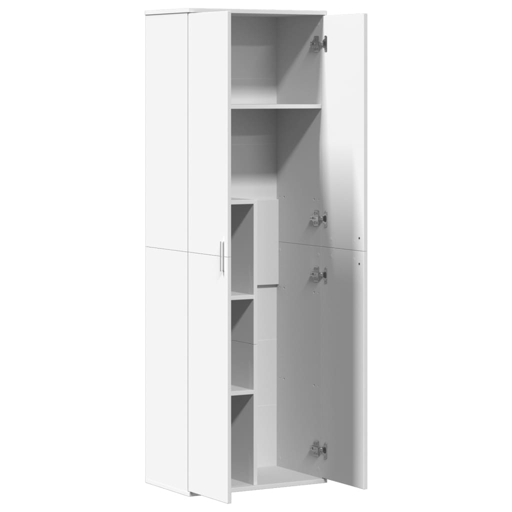 vidaXL Wysoka szafka, biała, 60x35x180 cm, materiał drewnopochodny