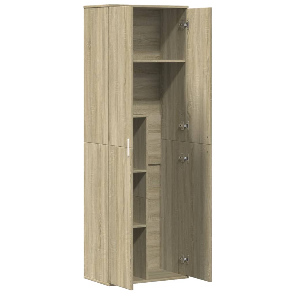 vidaXL Wysoka szafka, dąb sonoma, 60x35x180cm, materiał drewnopochodny