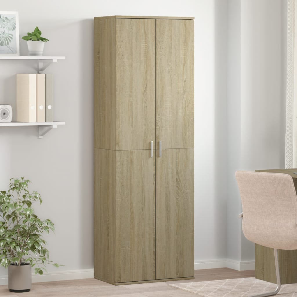vidaXL Wysoka szafka, dąb sonoma, 60x35x180cm, materiał drewnopochodny