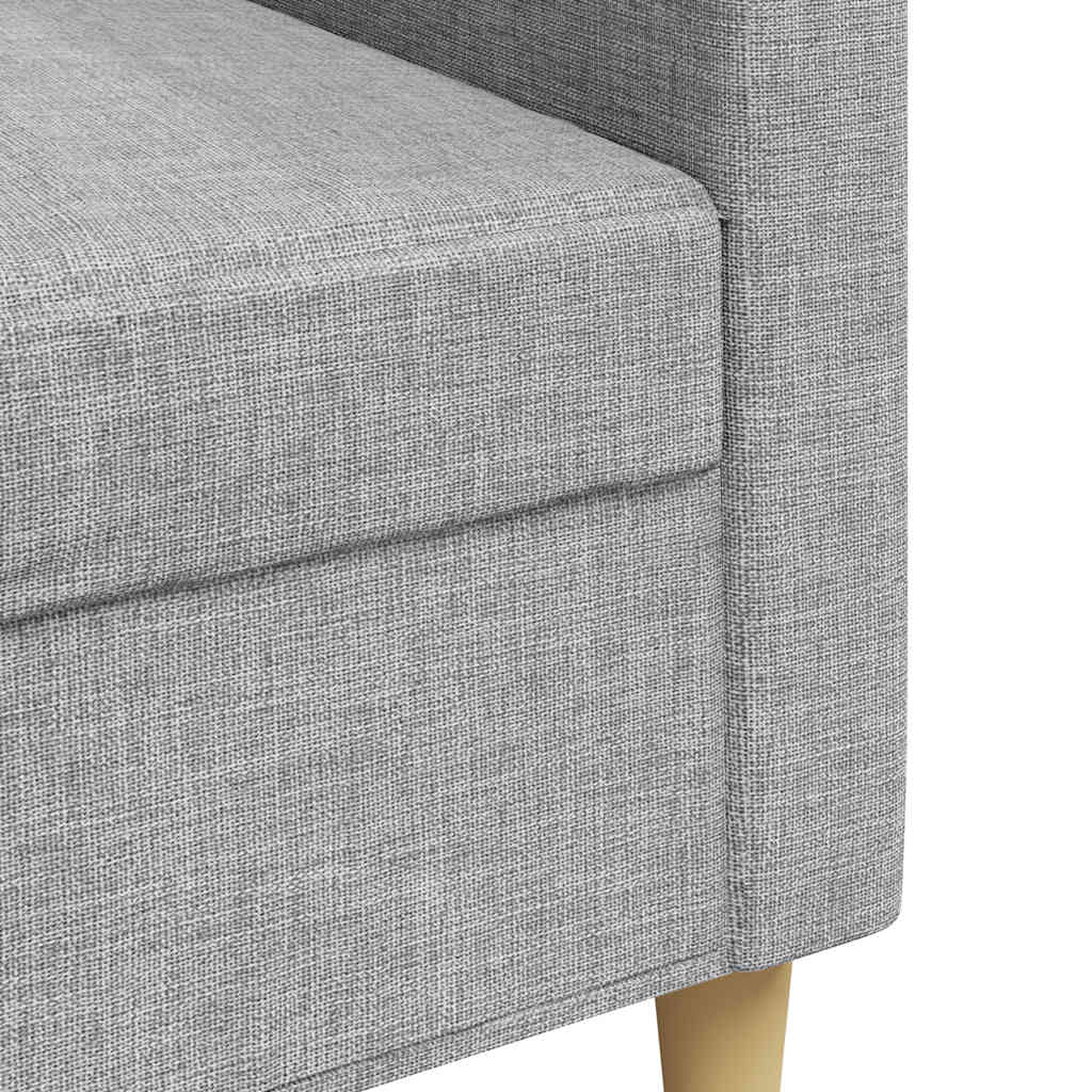 vidaXL Sofa 3-osobowa, jasnoszara, 210 cm, tapicerowana tkaniną