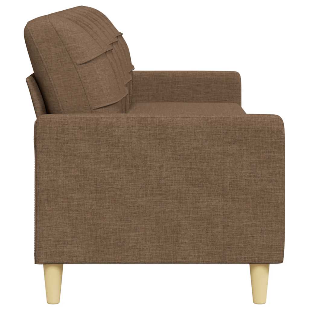 vidaXL Sofa 3-osobowa, brązowa, 210 cm, tapicerowana tkaniną