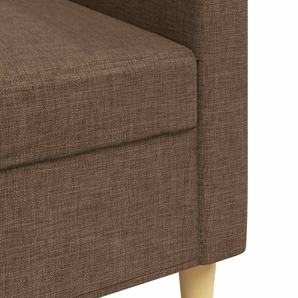 vidaXL Sofa 3-osobowa, brązowa, 210 cm, tapicerowana tkaniną