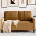 vidaXL Sofa 2-osobowa, brązowy, 120 cm, tapicerowana aksamitem