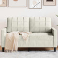 vidaXL Sofa 2-osobowa, kremowy, 120 cm, tapicerowana aksamitem