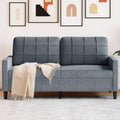 vidaXL Sofa 2-osobowa, ciemnoszary, 140 cm, tapicerowana aksamitem